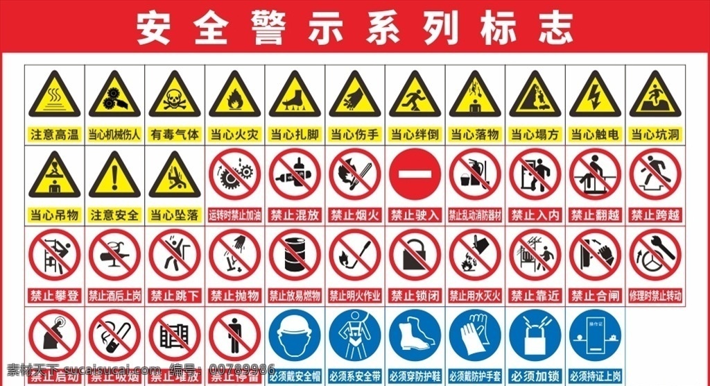 矢量 安全 警示 标志 警示标志 交通标志 安全标志 提示标志 禁止标志 标志图标 公共标识标志