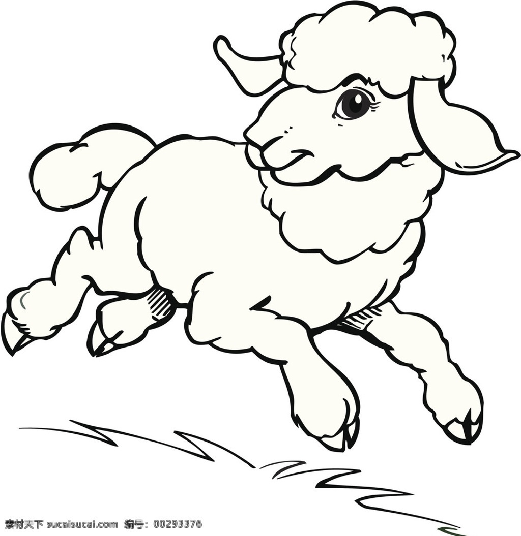 羊 简笔画 羊图案 卡通羊 铅笔画 儿童画 素描 绘画 羊年 卡通设计 卡通 动漫 动画 动漫动画