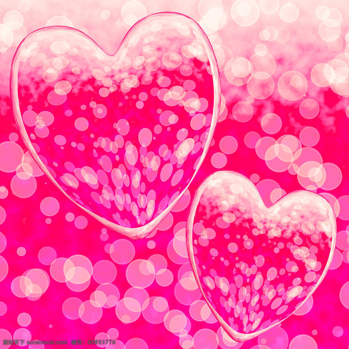 粉红色 心形 背景 虚化 显示 爱情 浪漫 情怀 文化艺术