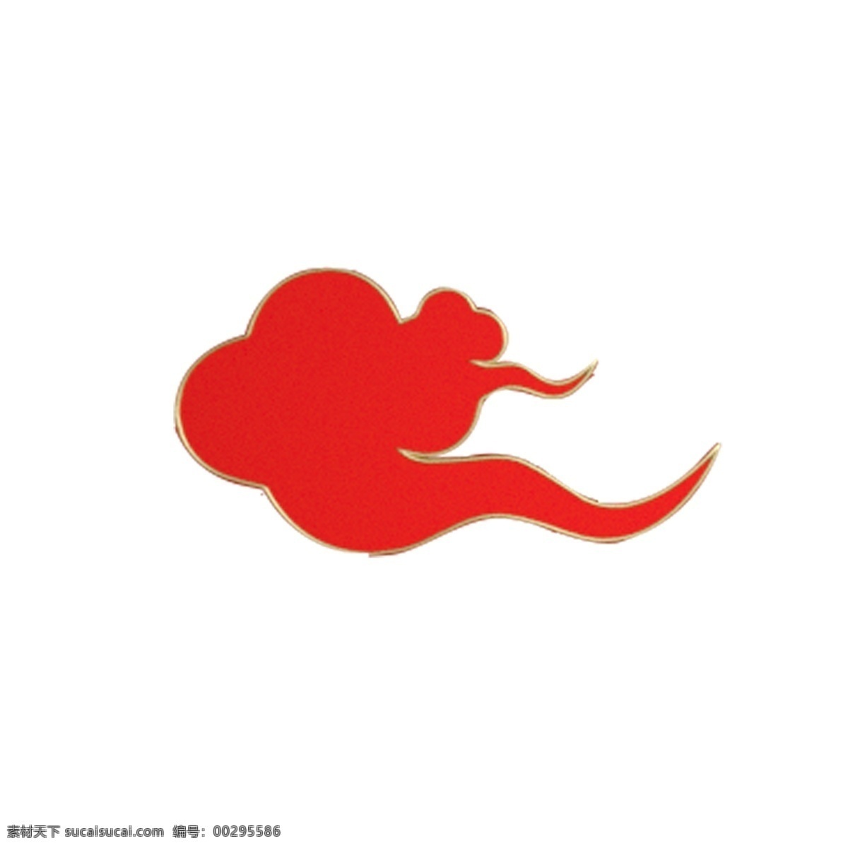 红色 圆弧 云朵 元素 纹理 质感 漂浮 卡通插画 扁平化 传统 古典 风格