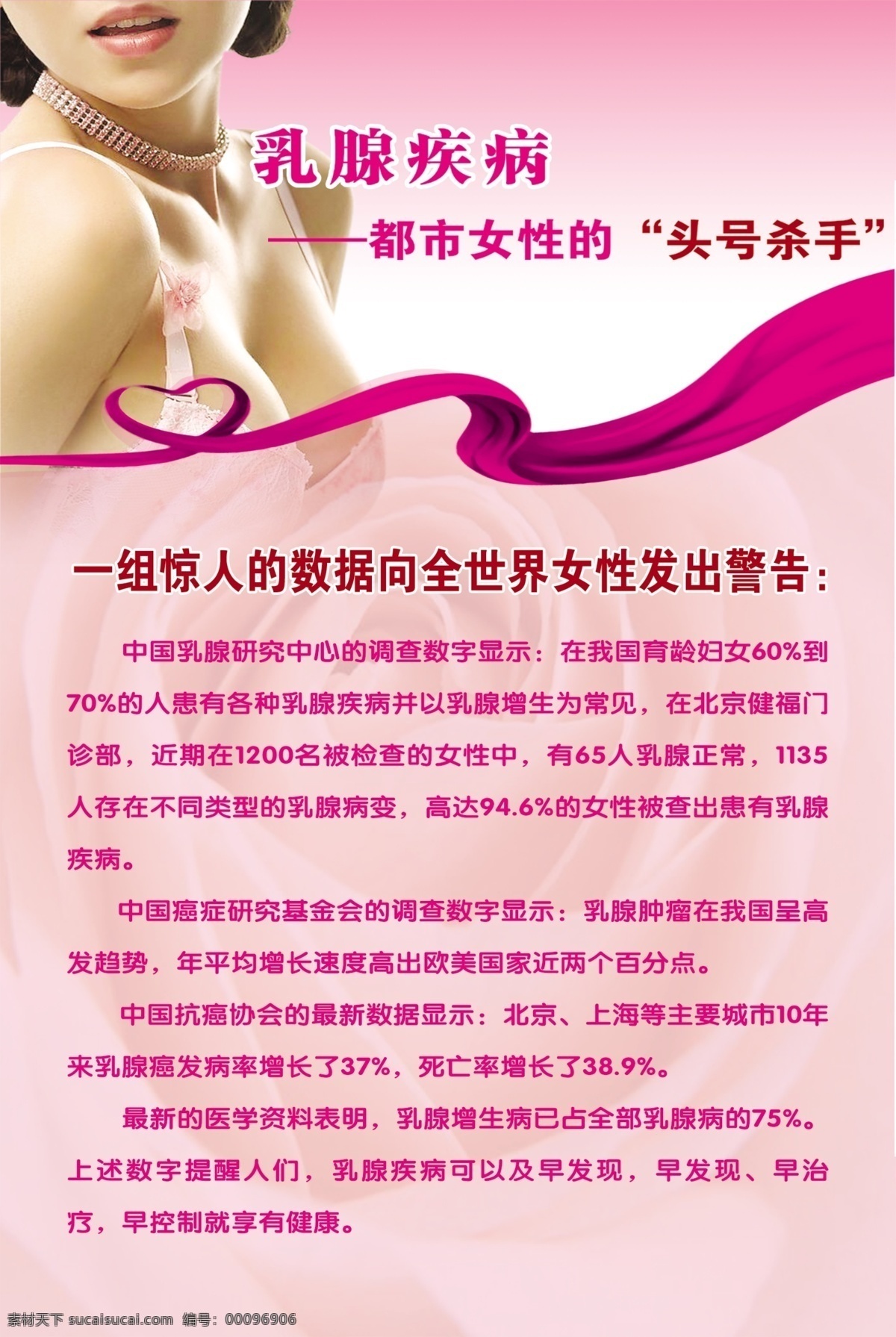 乳腺疾病海报 乳腺 女人 疾病 海波 乳腺疾病 广告设计模板 源文件