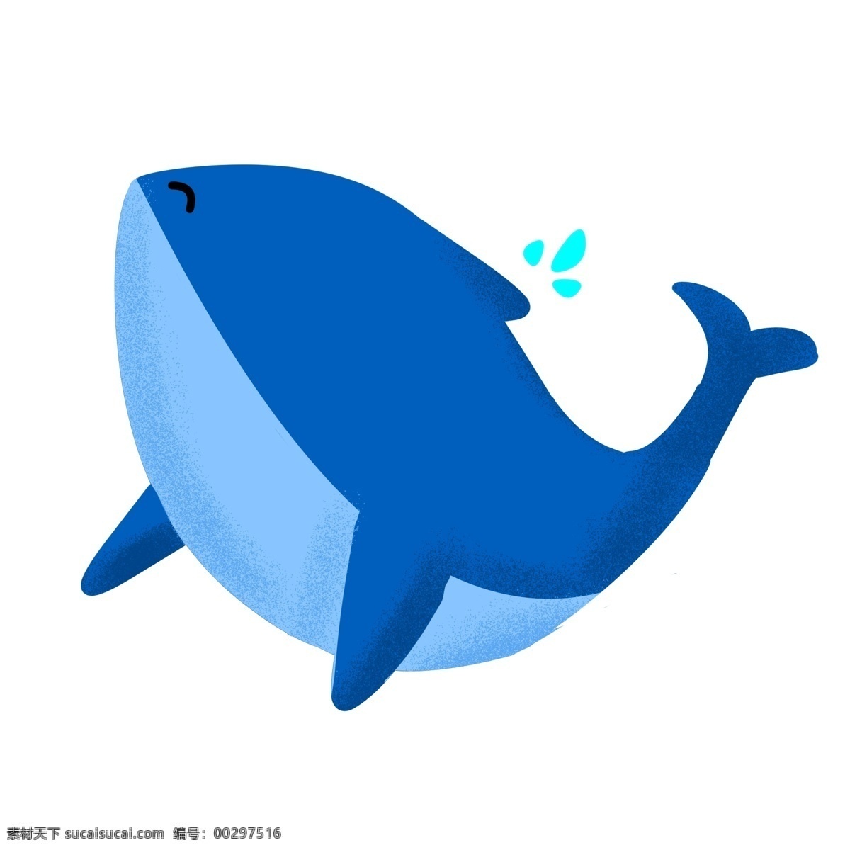 可爱蓝色鲸鱼插画素材图片下载-素材编号00297516-素材天下图库