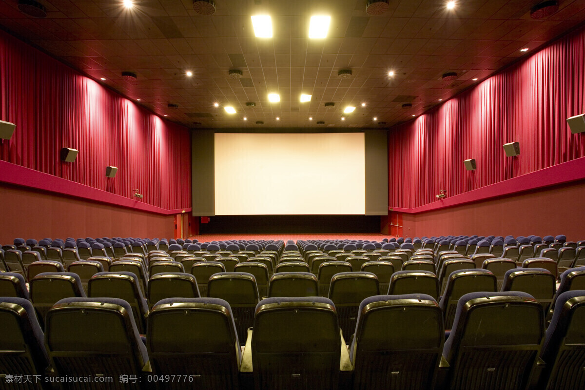 没 有人 电影院 设计图 大屏幕 室内 座位 模板 整齐 高清 创意 家居装饰素材 室内设计