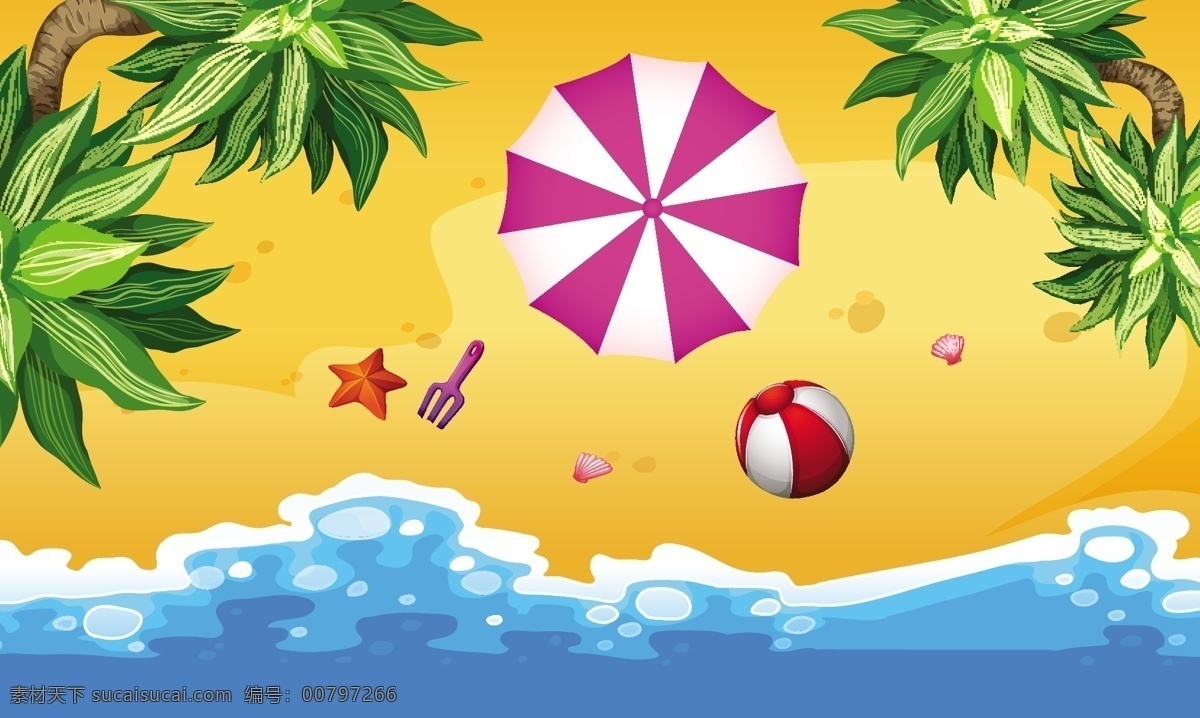 夏天沙滩 夏天 沙滩 海水 椰树 球 你好夏天 夏天元素 夏天素材 夏季元素 夏季素材 沙滩背景 海边背景 拖鞋 潜水镜 墨镜 贝壳 螃蟹 海星 度假元素 度假素材 旅游元素 旅游素材 旅游 矢量素材