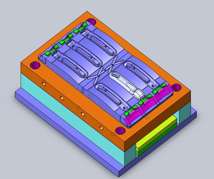 锅 柄 电木 注塑模具 模具 潘 手柄 注塑 胶木 3d模型素材 电器模型