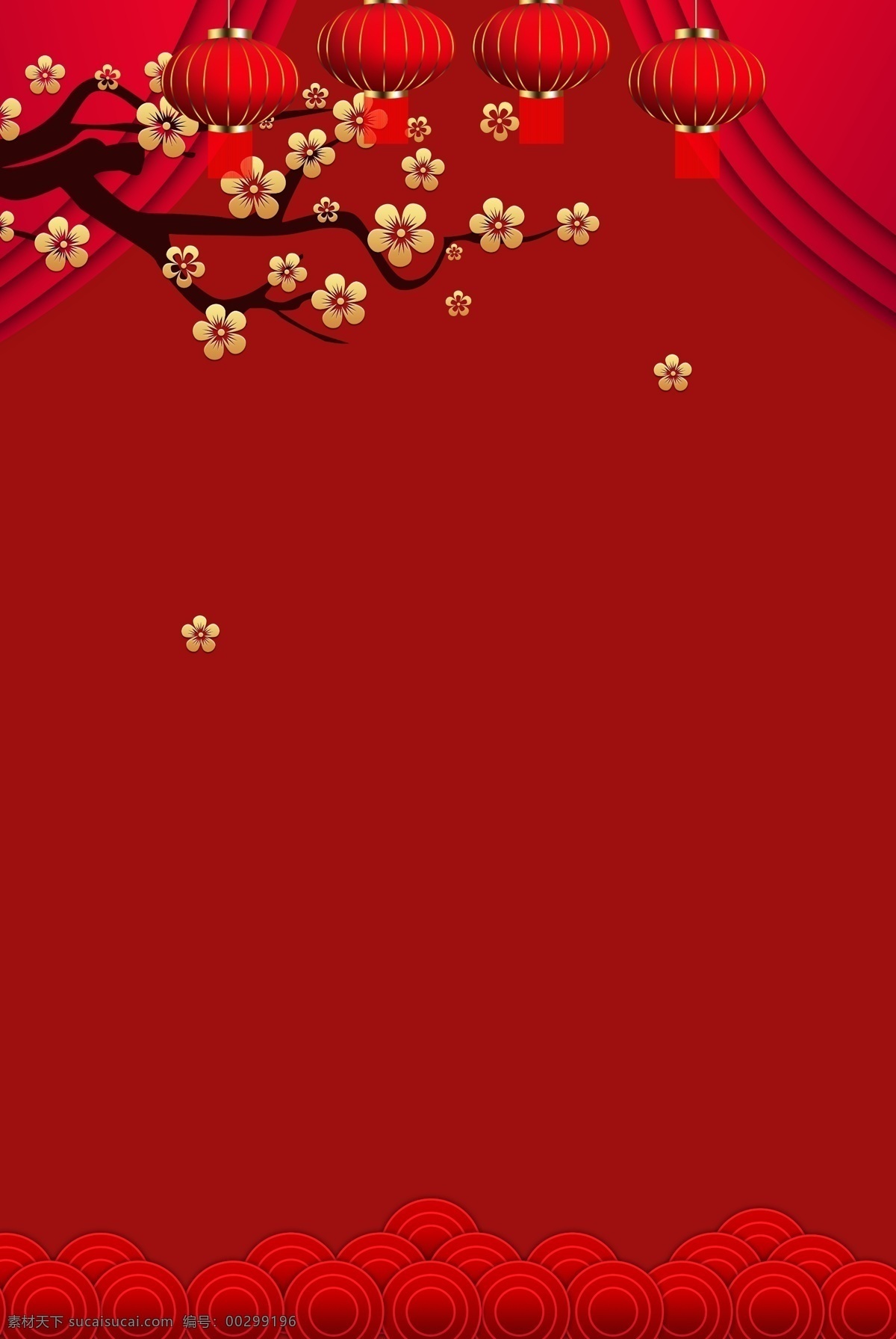 红色 喜庆 春节 节日 背景 庆祝 金色 花朵 植物 富贵 祥云