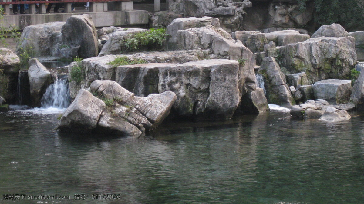 黑虎泉 一角 风景画 风景名胜 自然景观 黑虎泉一角 大明湖 家居装饰素材 山水风景画
