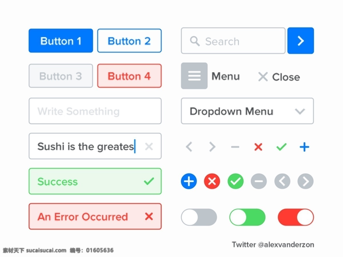 按钮设计 开关按钮 按钮 按钮图标 icon icon设计 网页icon icons 勾勾按钮 搜索框 搜素 菜单 菜单按钮 勾选