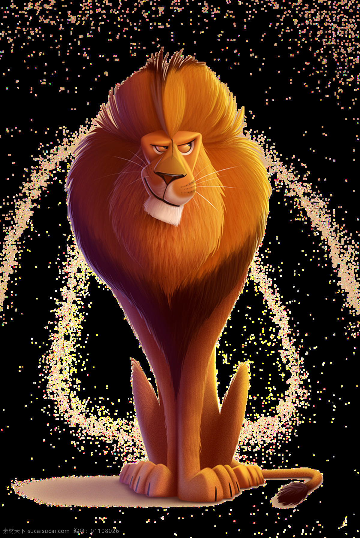 童话 狮子王 图案 元素 动物 狮子 透明素材 装饰图片 装饰元素
