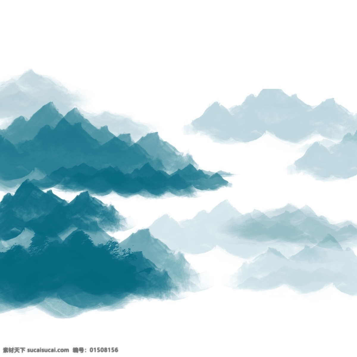水墨 山 古风 元素 商用 中国风 墨迹 水墨画 山水 水墨山 远山 水墨远山 笔墨