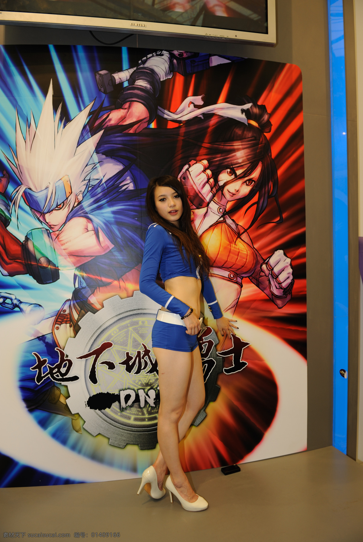 2009 大图 美女 美腿 模特 人物摄影 人物图库 上海 张佐倩 model chinajoy 腾讯 showgirl 性感 展览会 装饰素材 展示设计