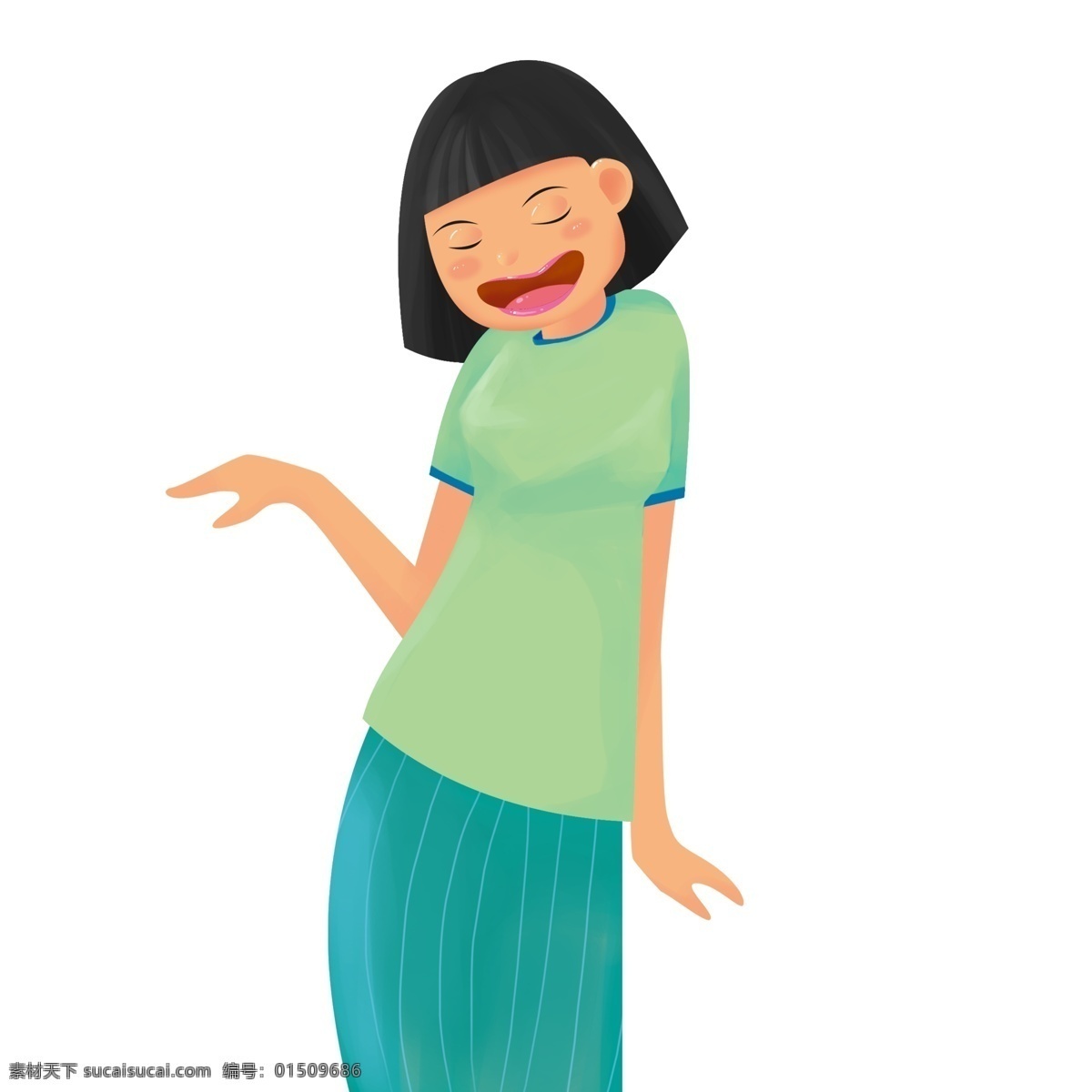 手绘 嘲笑 嘴脸 女人 简约 人物 插画 尖酸刻薄 嘲笑嘴脸