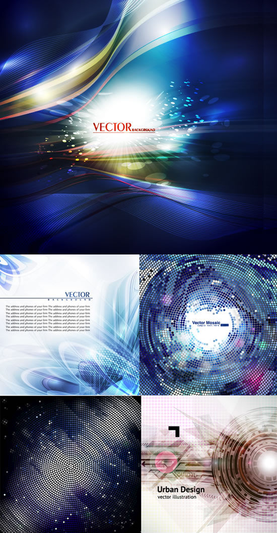 流线 眩光 背景 矢量 技术界点 矢量图 其他矢量图