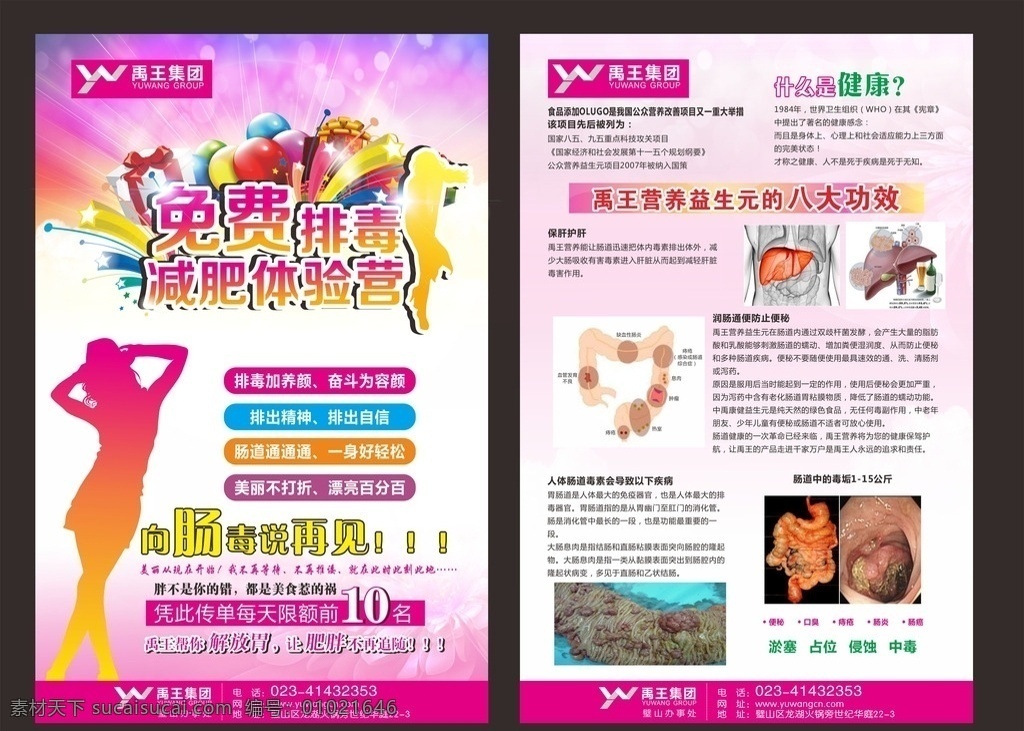 免费 减肥 排毒 宣传单 肠道 dm宣传单
