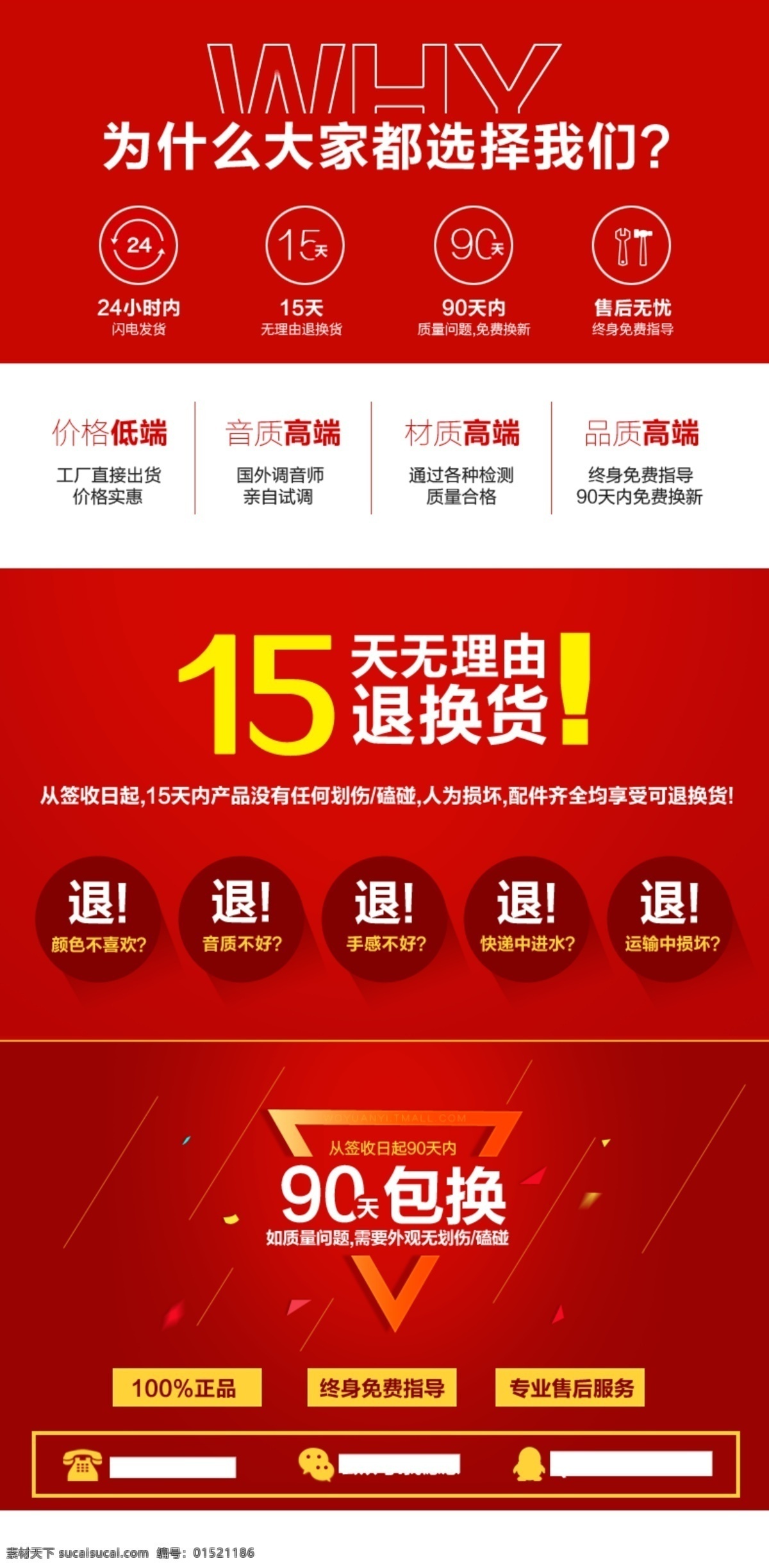 七 天 无 理由 退换货 选择 我们 须知 七天无理由 包换 低端 高端 红色