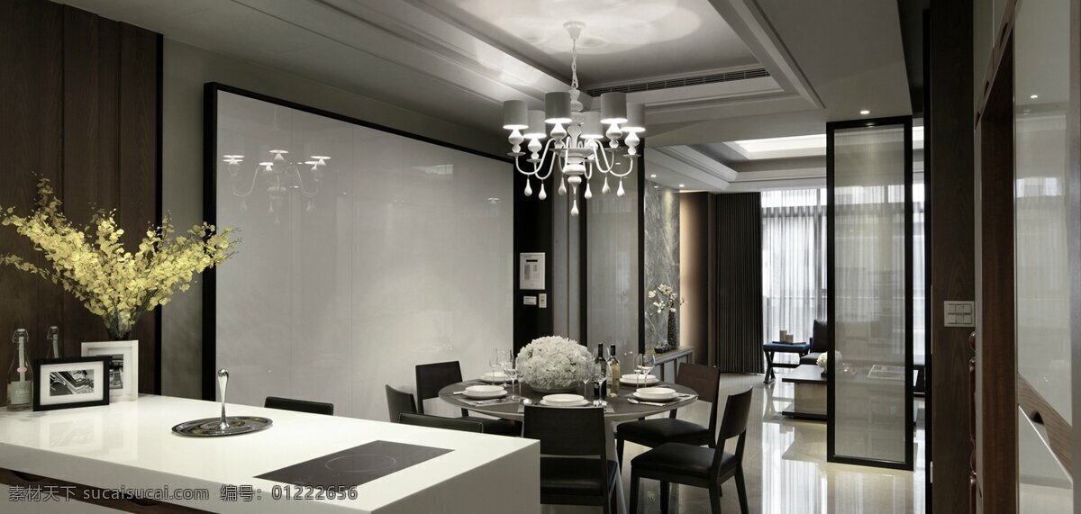 现代 时尚 精炼 客厅 亮 背景 墙 室内装修 效果图 客厅装修 白色背景墙 白色吊灯 白色洗手台
