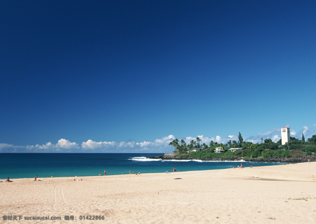 夏威夷 海滩 蓝天沙滩 自然风景 自然景观 psd源文件