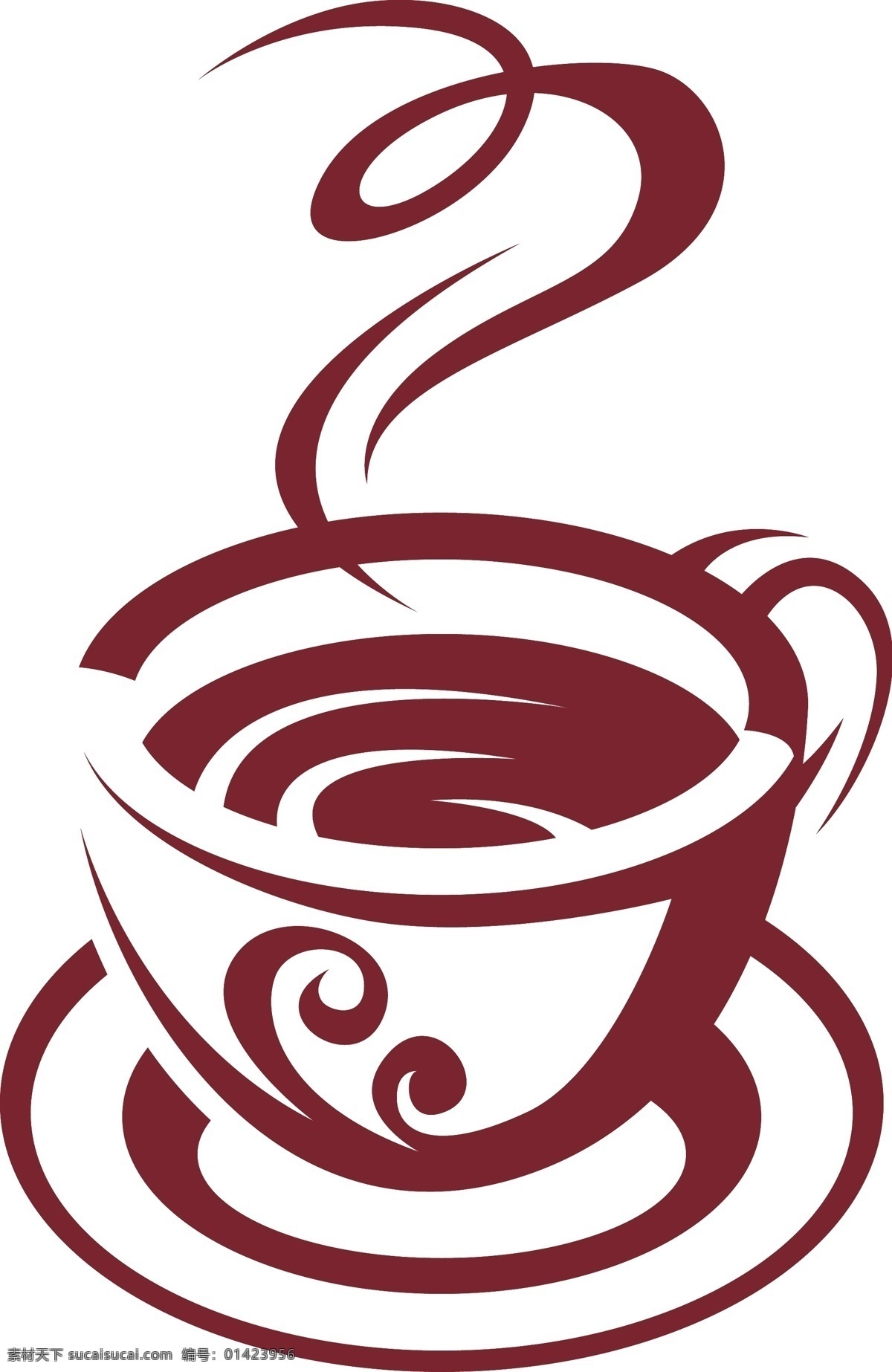 简洁 咖啡 图形 矢量 banner logo 杯子 咖啡杯 矢量素材 蒸汽 矢量图 其他矢量图
