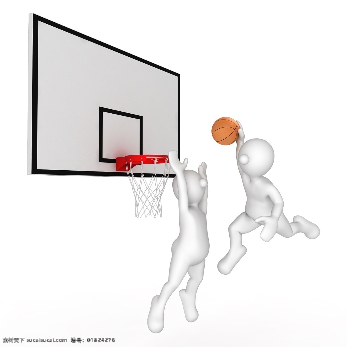 打篮球 篮球 扣篮 篮球运动 投篮 篮框 篮板 攻防 3d小人 白色小人 3d人物 3d设计