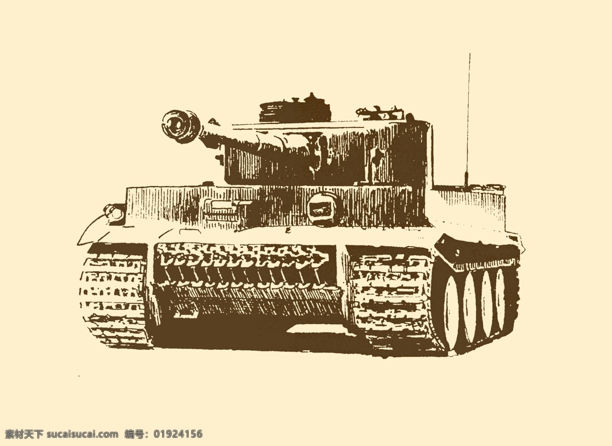 德国虎式坦克 德国 虎式坦克 武器 战争 军事 坦克 战车 装甲 中外 兵器 装饰 图案 分层 源文件