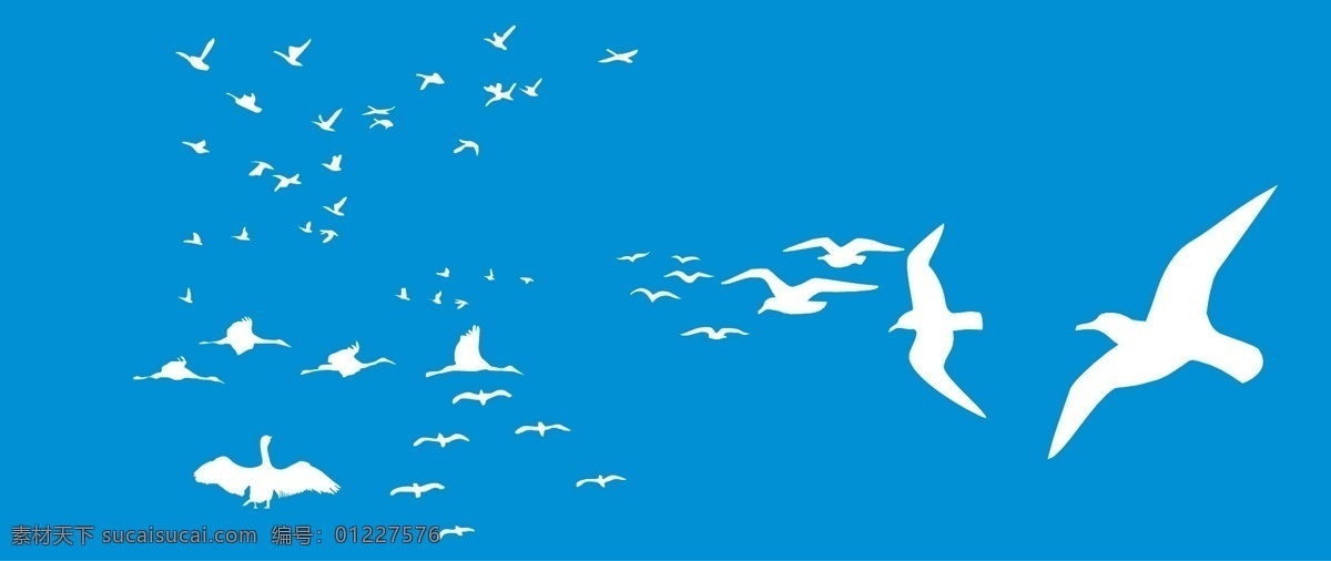 鸟类剪影素材 鸟类剪影 海鸥 大雁 剪影 飞翔 生物世界 鸟类 矢量图库