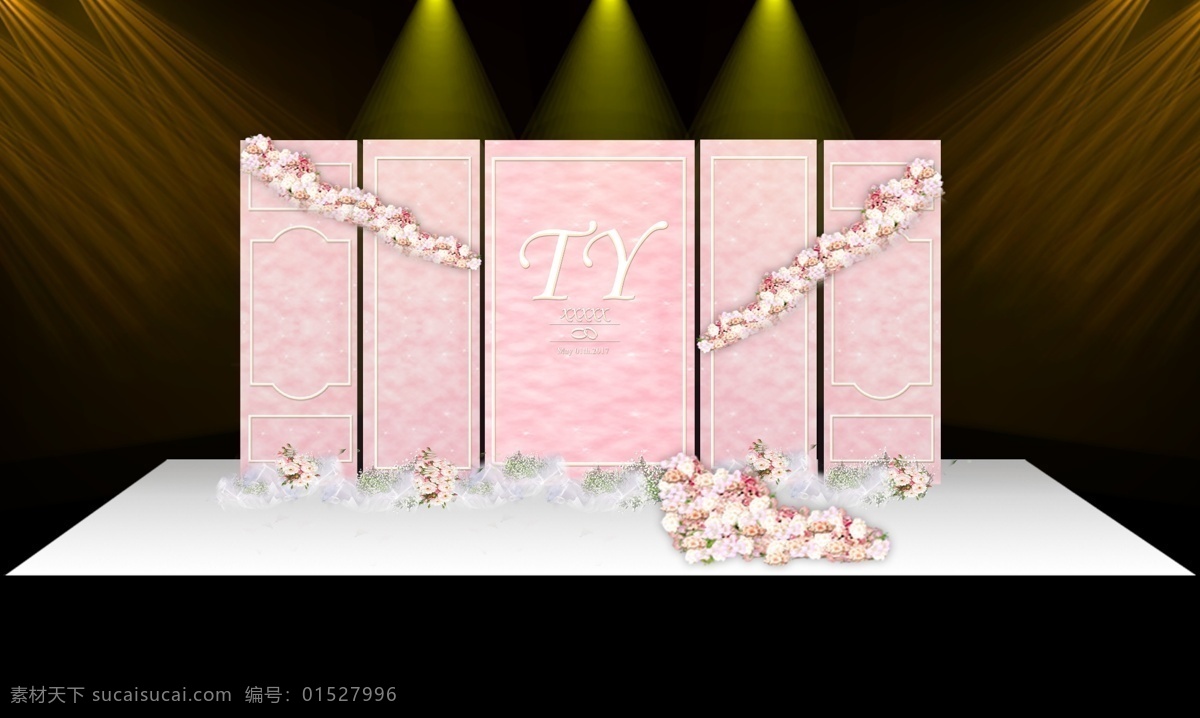 粉色迎宾 婚礼迎宾区 粉红色系 韩式 花式