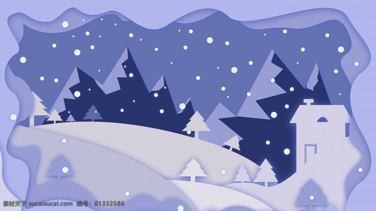 滑雪 剪纸 风 紫色 雪花 背景 手绘背景 紫色背景 冬季 背景素材 剪纸风 滑雪场 冬天快乐 广告背景素材 冬天雪景