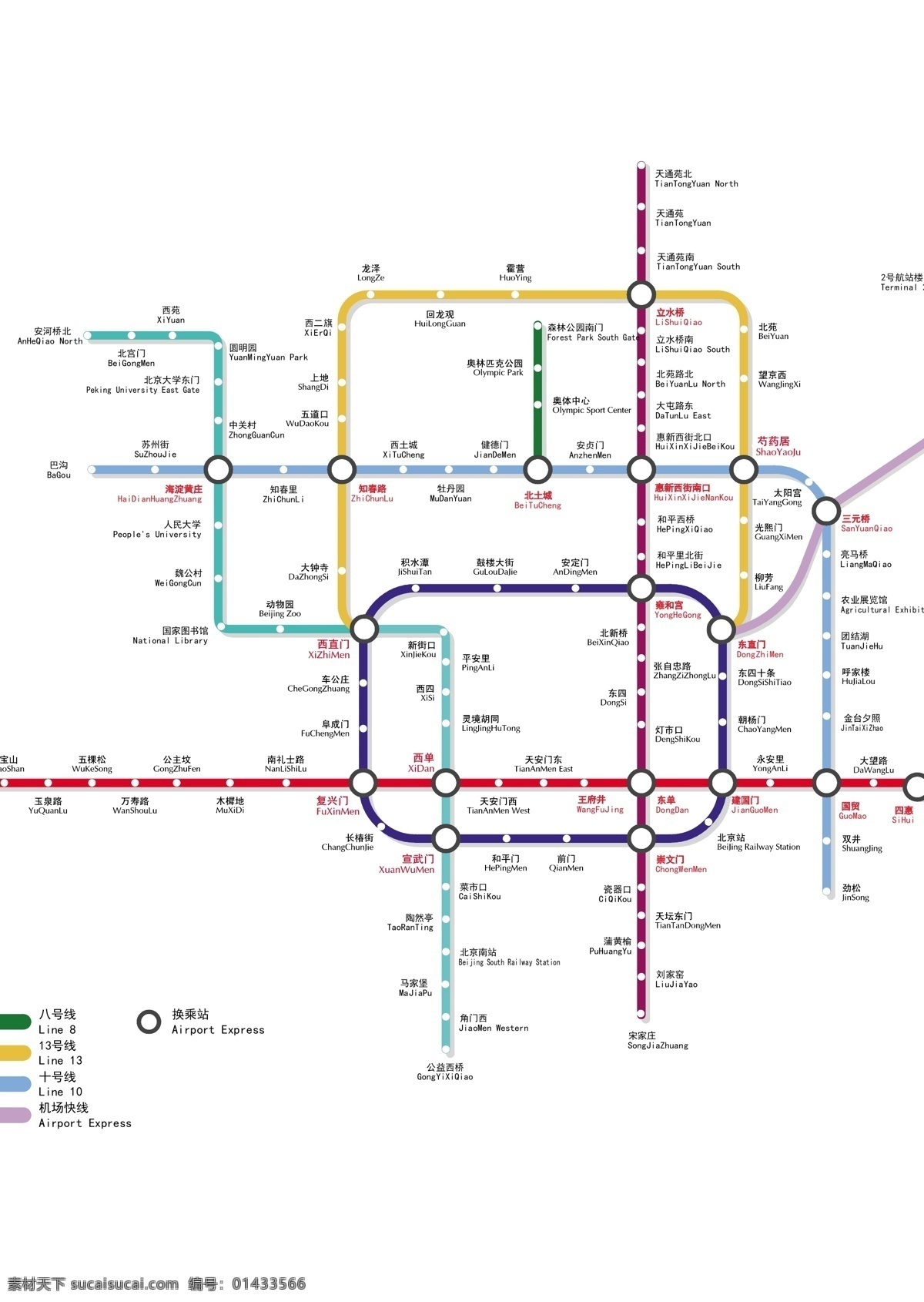 北京 地铁 线路 示意图 中国 线 矢量图 其他矢量图