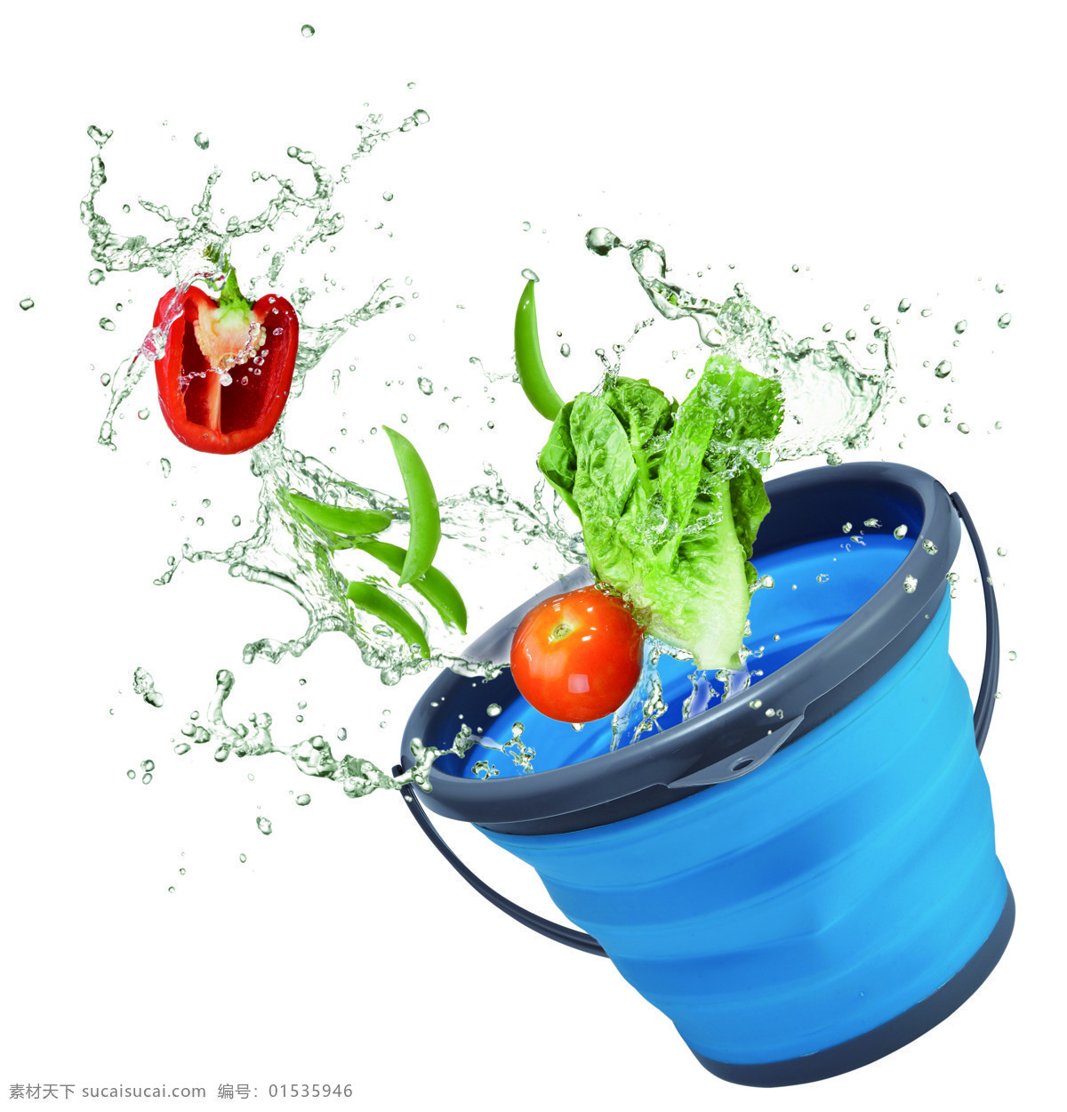 厨房 折叠桶 水桶 洗 果蔬 动感 家居用品 生活百科 生活素材