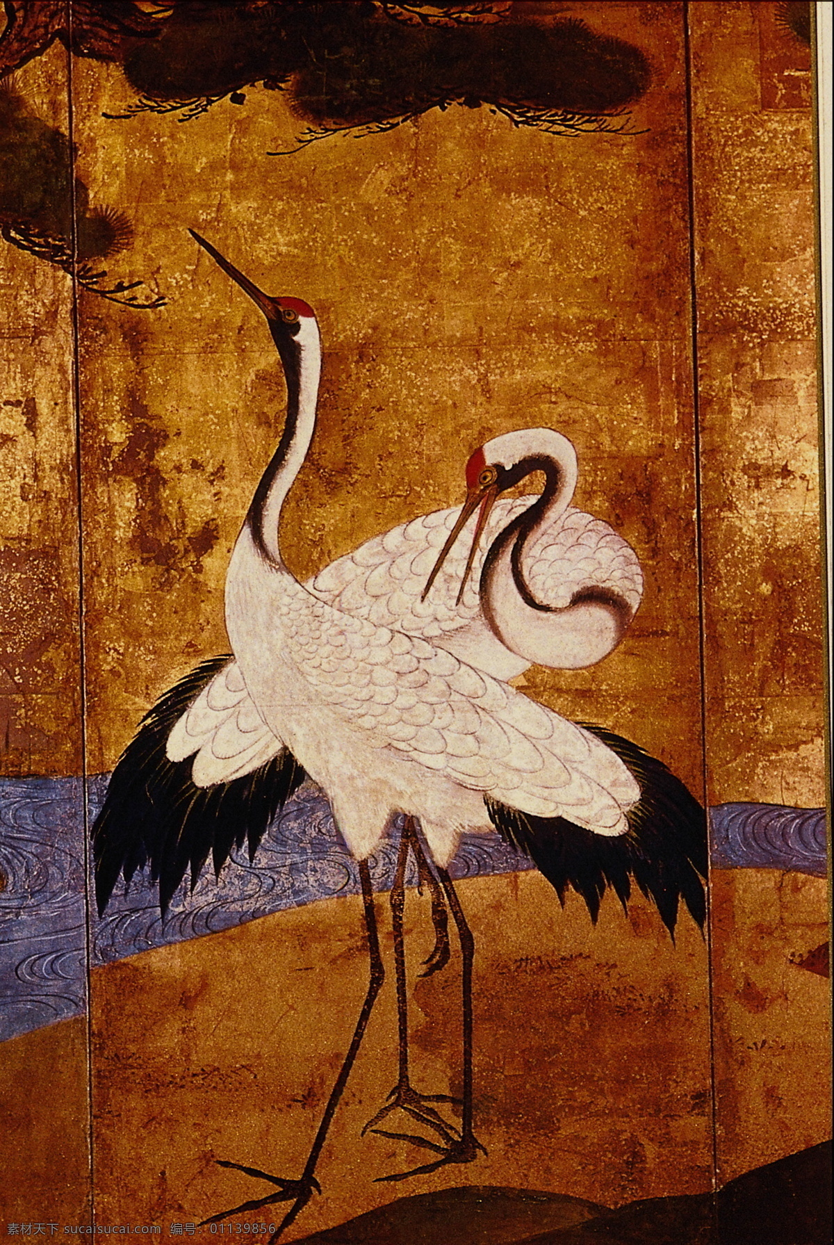 花鸟名画 中国 古 藏 中国古藏 设计素材 古典藏画 书画美术 棕色