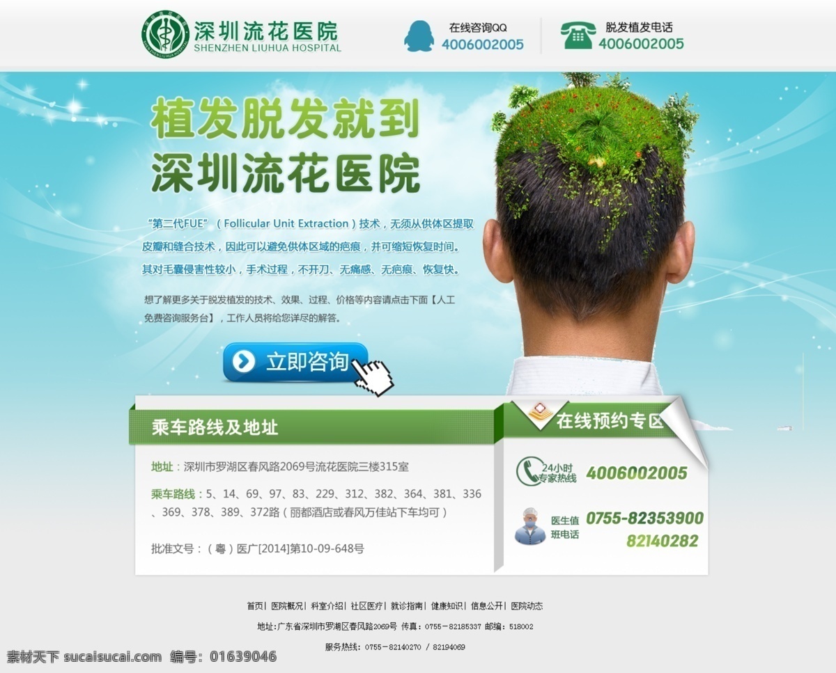 脱发 植发 专题 页面 树木 网页设计 医院 中文模板 web 界面设计 网页素材 其他网页素材
