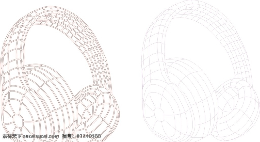 3d 线条 耳麦 矢量图 模型 亚克力 3d设计 展示模型