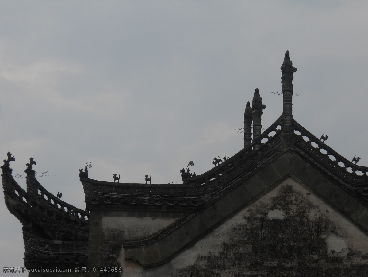 徽派建筑屋檐 歙县 古镇 徽派 古建筑 屋檐 呈坎摄影 国内旅游 旅游摄影