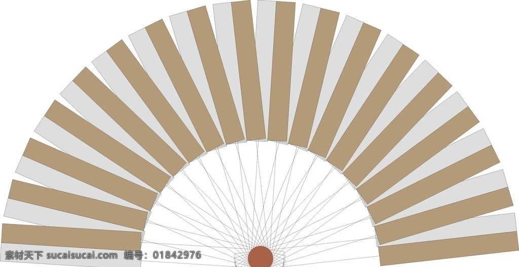 折扇设计 折扇 扇子 矢量图 扇子模板 简单折扇
