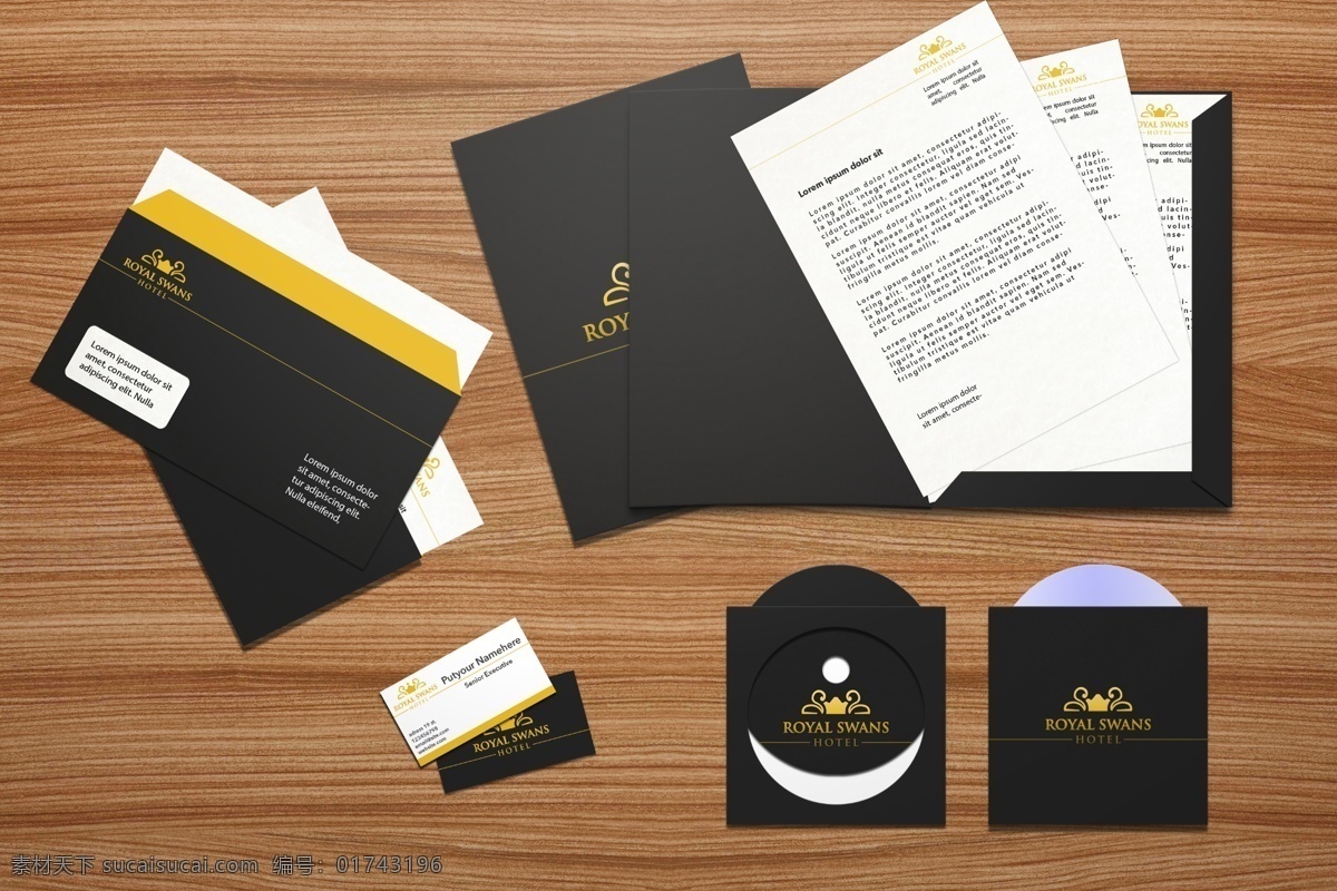 商务vi设计 商务 vi 黑色 金色 白色 光盘 名片 封面 cd 高端 大气 vi设计