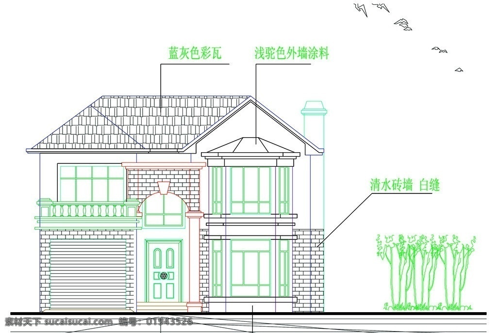 新 农村 别墅 施工图 新农村别墅 住宅 立面图 平面图 全套施工图 户型图 建筑图 建筑 图 模板下载 cad dwg 图纸 装修 装饰 室内设计 建筑设计 私宅 公馆 别墅图纸大全 环境设计 源文件 施工图纸 cad设计图