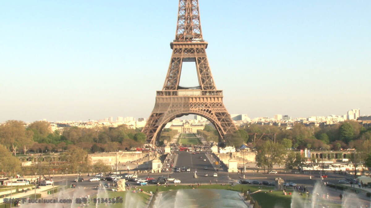 视频免费下载 巴黎 倾斜 股票 视频 埃菲尔铁塔 视图