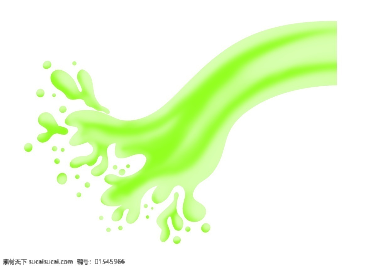 果汁 飞溅 液体 插画 绿色的果汁 卡通插画 液体插画 流体插画 饮料液体 果汁液体 好喝的果汁