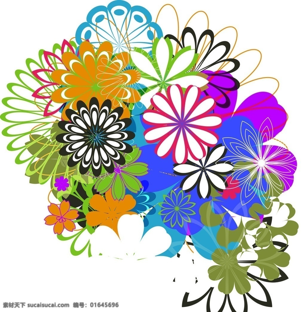 花花世界 花花 世界 精美 漂亮 矢量图 花纹花边 底纹边框 矢量