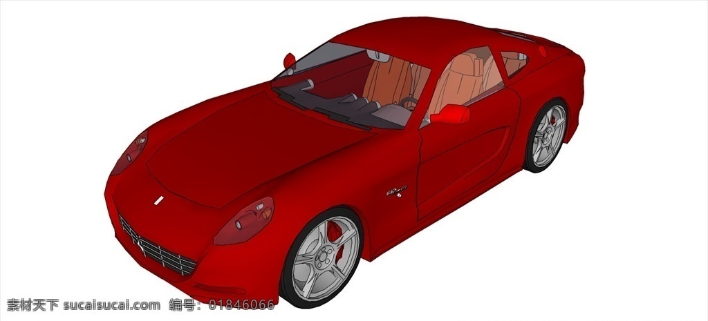 法拉利 模型 车子模型 交通工具 车模型 su模型 草图大师模型 3d设计 室外模型 skp