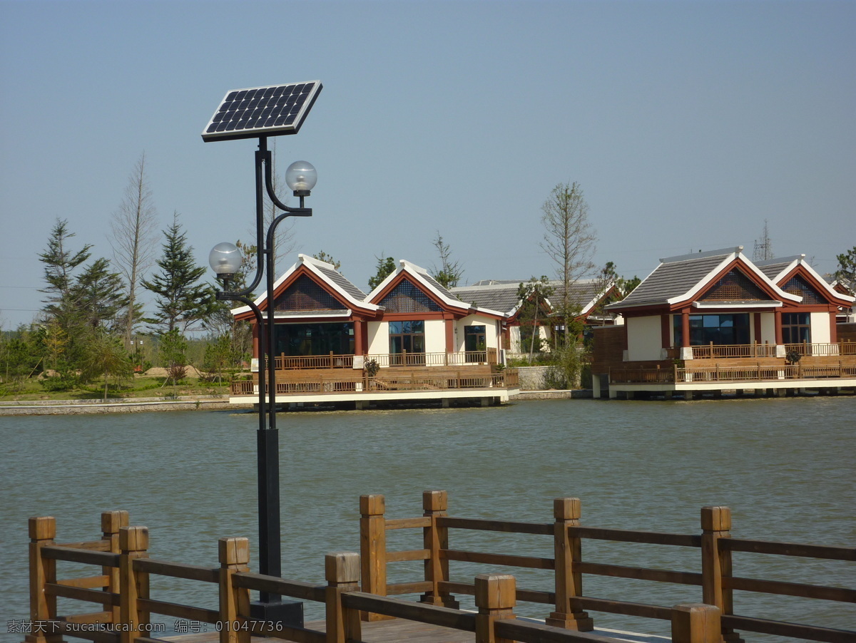 水岸 房子 建筑 建筑摄影 建筑园林 水面 温泉屋 太阳能灯 矢量图 日常生活