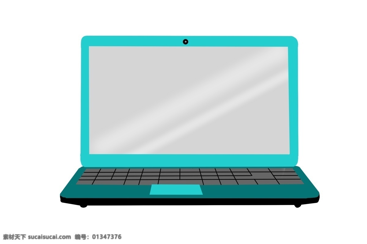 笔记本 电子产品 蓝色的笔记本 卡通插画 数码设备 电动产品 智能产品 昂贵的电脑
