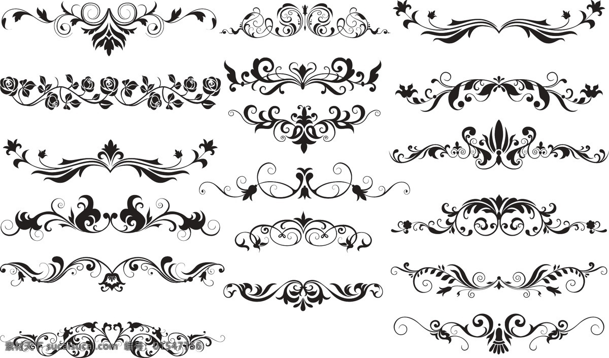 维多利亚 风格 装饰 花纹 矢量 白色 边框 欧式 矢量图 手绘 维多利亚花纹