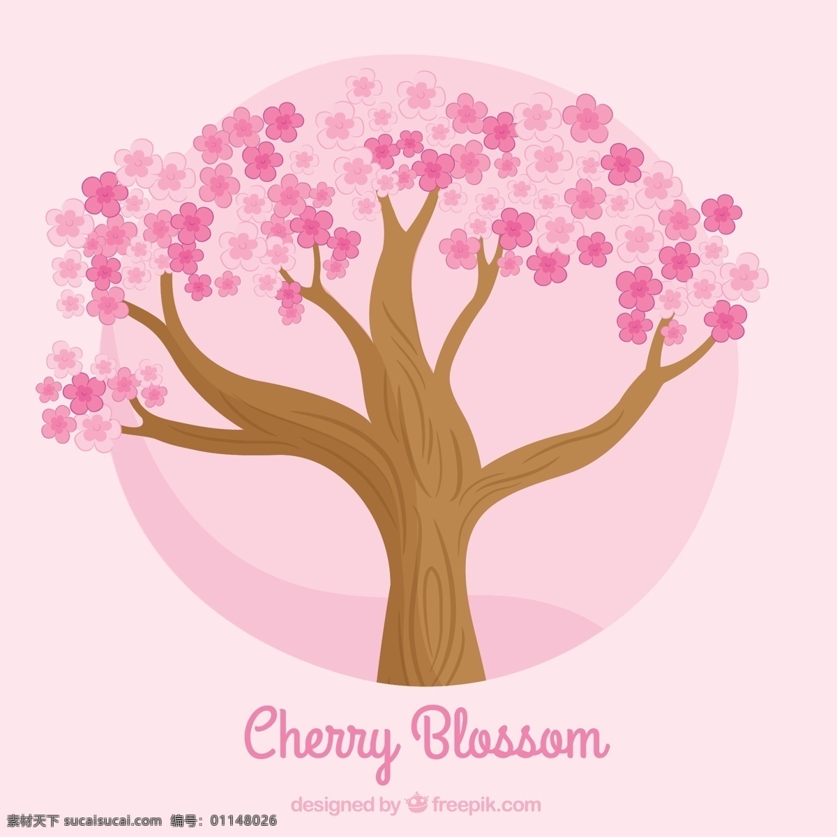 树 背景 粉红色 花朵 花卉 树木 手 自然 花卉背景 手绘 春天 植物 绘画 樱花 自然背景 开花
