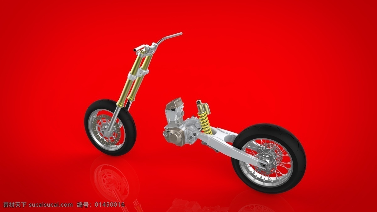 摇臂 本田 crf 摩托车 3d模型素材 其他3d模型