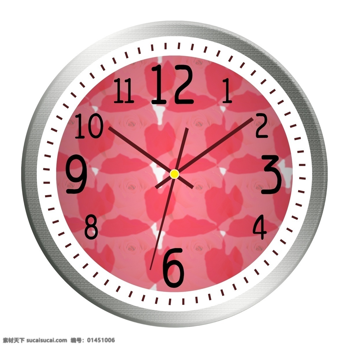 钟表 叶子 红色 温馨背景 分层 圆 钟表模型 源文件