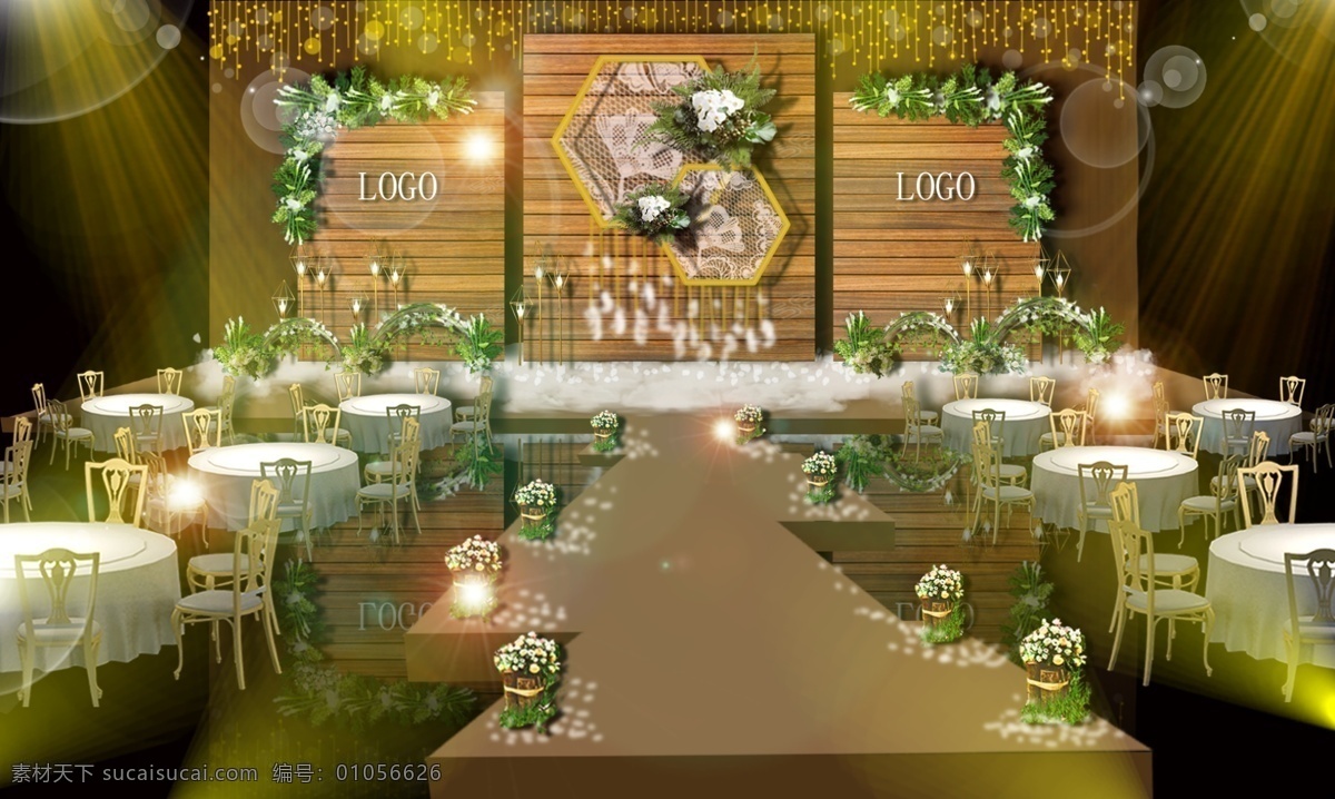 美式 舞台 背景 美式婚礼舞台 原木色 木板 婚礼
