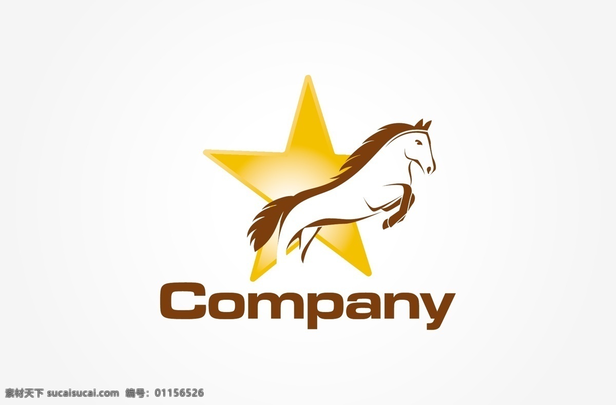马 星星 组合 logo company jump 白色