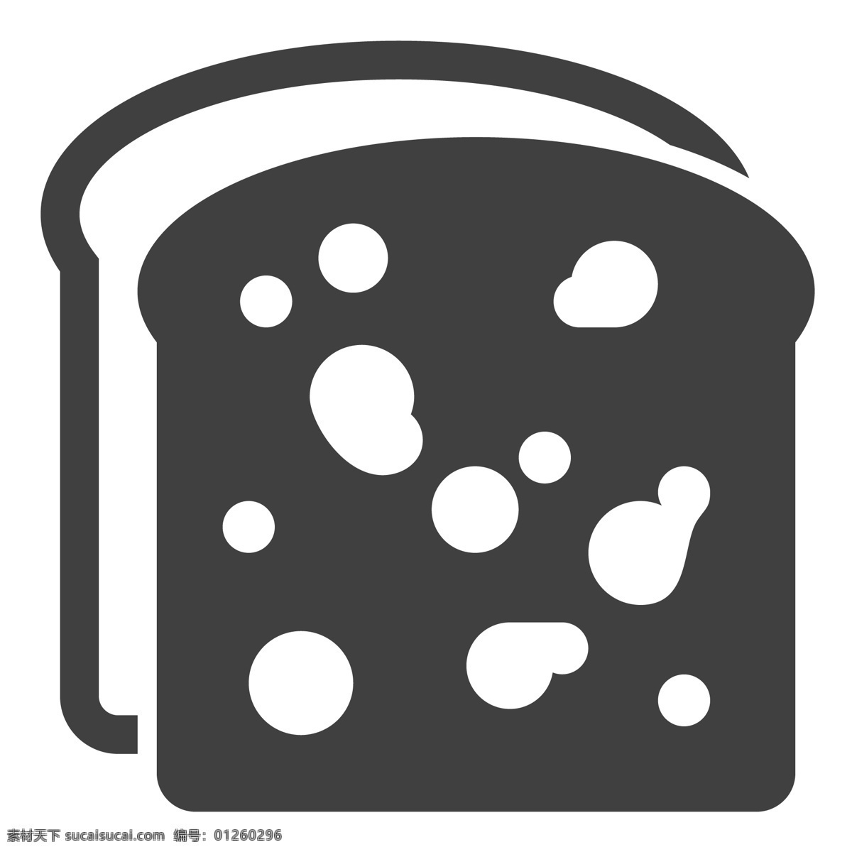 美味 早餐 面包 吃的 生活图标 卡通图标 黑色的图标 手机图标 智能图标设计