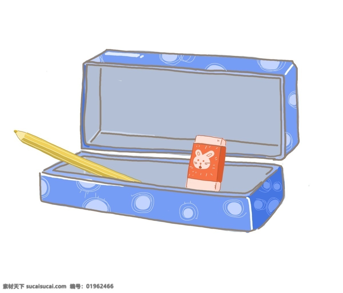 蓝色 笔盒 装饰 插画 蓝色的笔盒 漂亮的笔盒 创意笔盒 立体笔盒 卡通笔盒 精美笔盒 办公笔盒